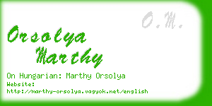 orsolya marthy business card